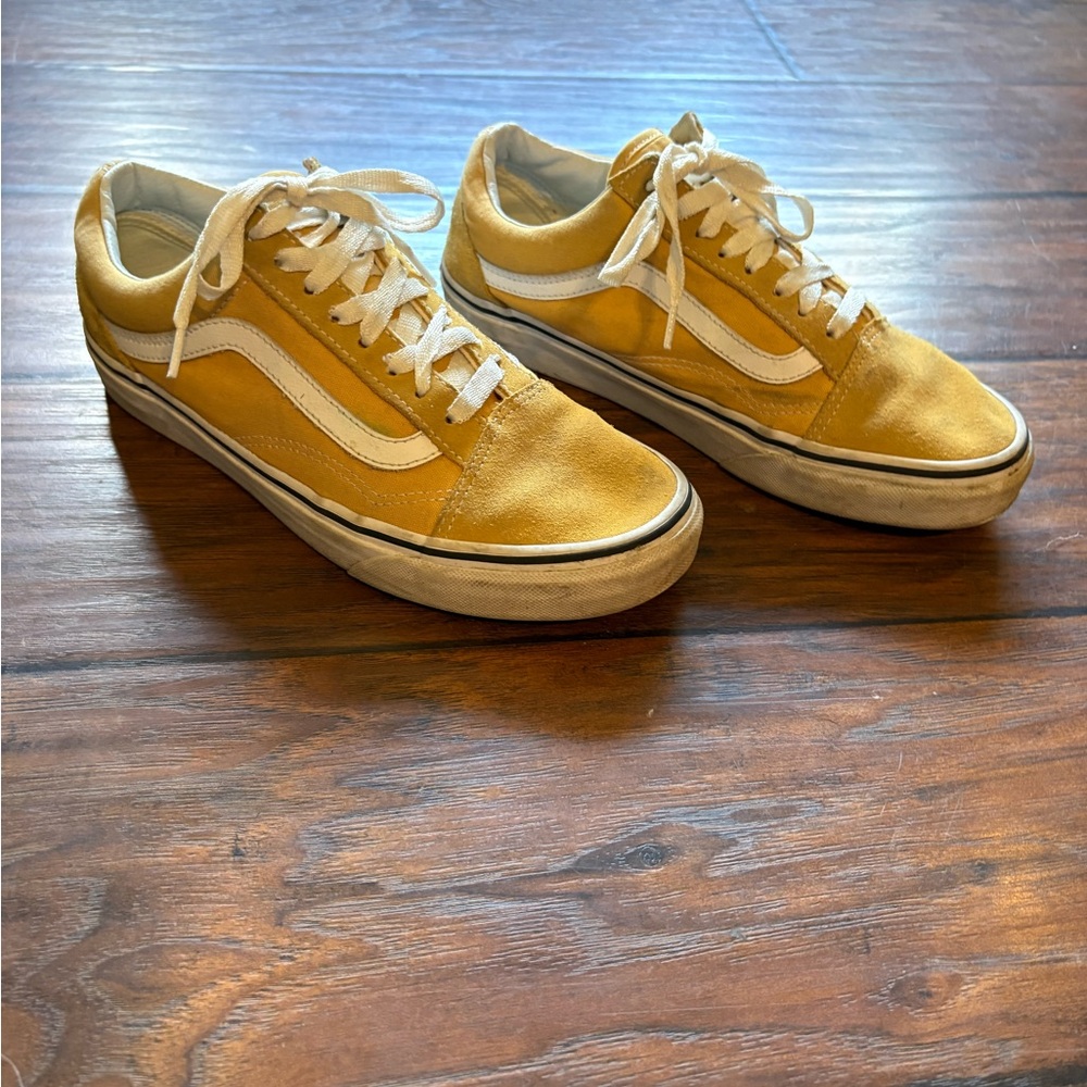Vans Yellow and White Women's Sneakers